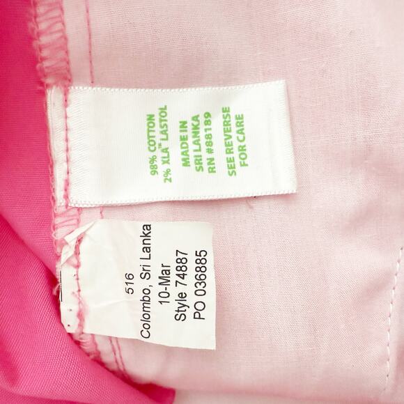 LILLY PULITZER | Hot Bright Pink Chino Shorts Board 9.5" Inseam Bermuda | Size 8 - Picture 3 of 6